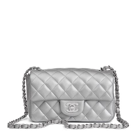 pink and silver chanel bag